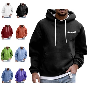 Midweight Fleece Pullover Hooded Sweatshirt For Men